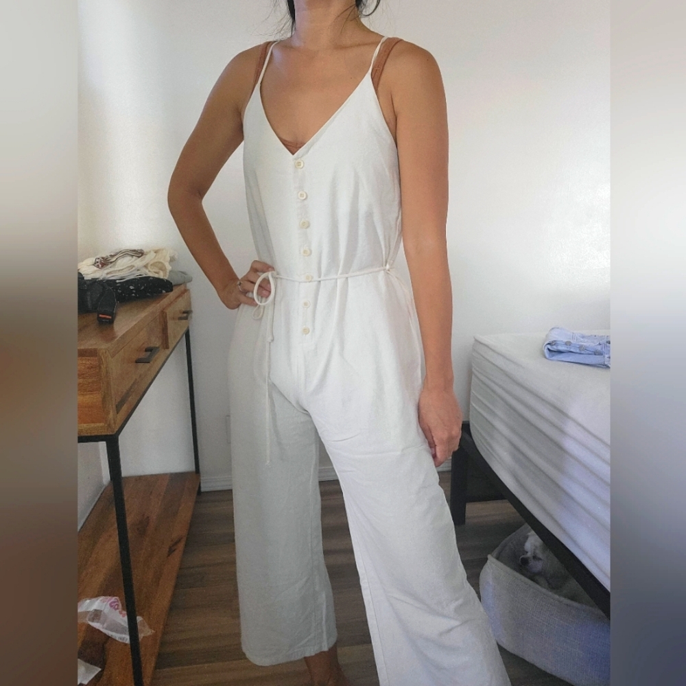 Ozma of California Cypress Silk Noil Playsuit
